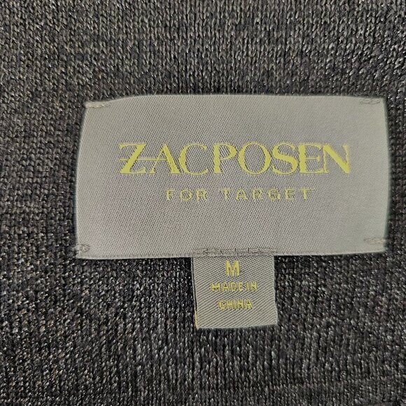 Zac Posen for Target Off Shoulder Black Knit Dress Gold Metallic Deep V Neck M - Picture 6 of 8